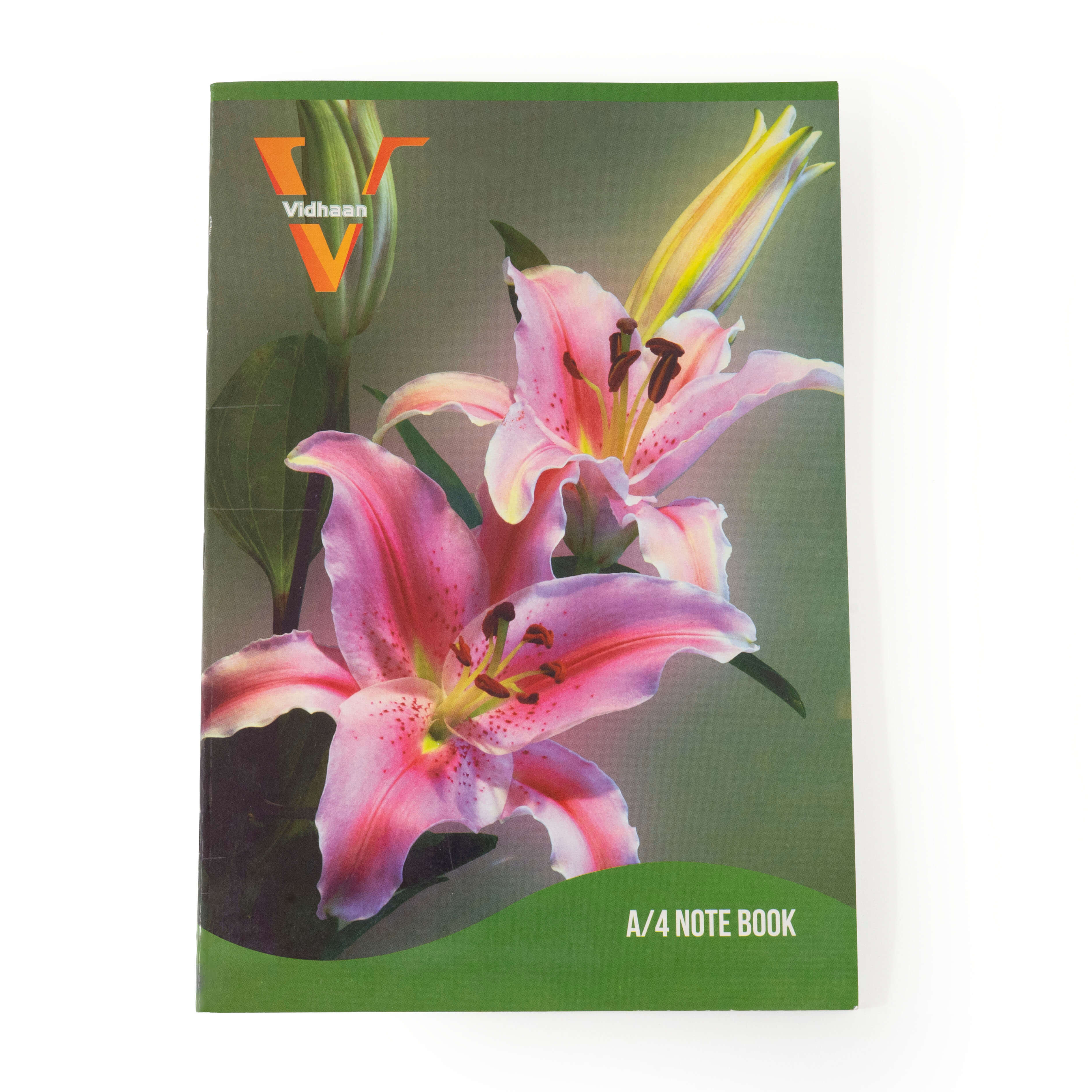 Vidhaan A/4 Note Book with full-colour floral cover